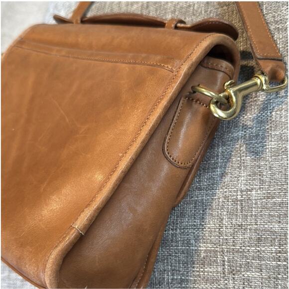 VTG Coach Court Bag Pre-9870 Leatherware USA Glove-Tanned Leather Saddle RARE - Picture 8 of 12